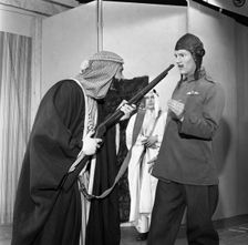 A scene from the Terence Rattigan play, "Ross", Worksop College, Nottinghamshire, 1963. Creator: Michael Walters