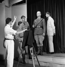 A scene from the Terence Rattigan play, "Ross", Worksop College, Nottinghamshire, 1963. Creator: Michael Walters