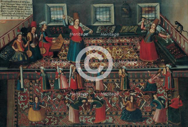 A Scene from the Turkish Harem, Second Half of the 17th cen.. Artist: Hörmann, Franz Georg (1640-1689)