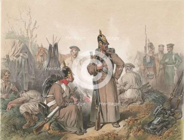 A Scene from the War of Independence in Hungary on 1849, ca. 1849. Artist: Strassgschwandtner, Josef Anton (1826-1881)