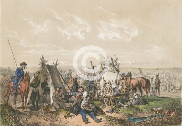 A Scene from the War of Independence in Hungary on 1849, ca. 1849. Artist: Strassgschwandtner, Josef Anton (1826-1881)