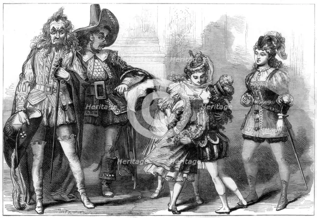 A scene from The Babes in the Wood, at Covent Garden Theatre, London, 1875.Artist: David Henry Friston