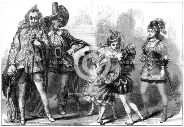 A scene from The Babes in the Wood, at Covent Garden Theatre, London, 1875.Artist: David Henry Friston