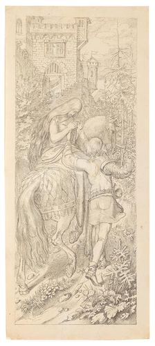 A scene from the fairy tale "The seven Ravens and their faithful Sister", 1830-1831. Creator: Schwind, Moritz Ludwig, von (1804-1871)