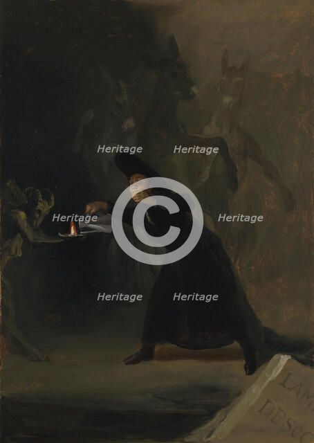 A Scene from The Forcibly Bewitched (El Hechizado por Fuerza), 1798. Artist: Goya, Francisco, de (1746-1828)