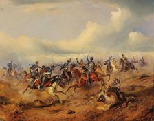 A Scene from the Hungarian Revolution on 1848-1849, c. 1850. Creator: Bensa, Alexander von (1820-1902)