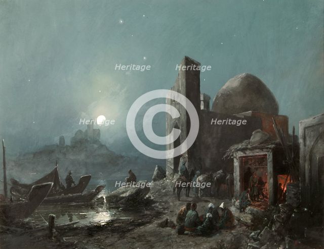A Scene from the Life in Central Asia', 1887.  Creator: Karasin, Nikolai Nikolayevich (1842-1908).