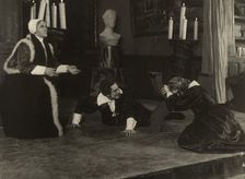 A scene from the play based on K. Gutskov's drama "Uriel Acosta", 1920-1929. Creator: Unknown