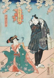 A Scene from the Play Hana no ura gikyoku tsuki (image 3 of 3), 1846. Creator: Utagawa Kunisada