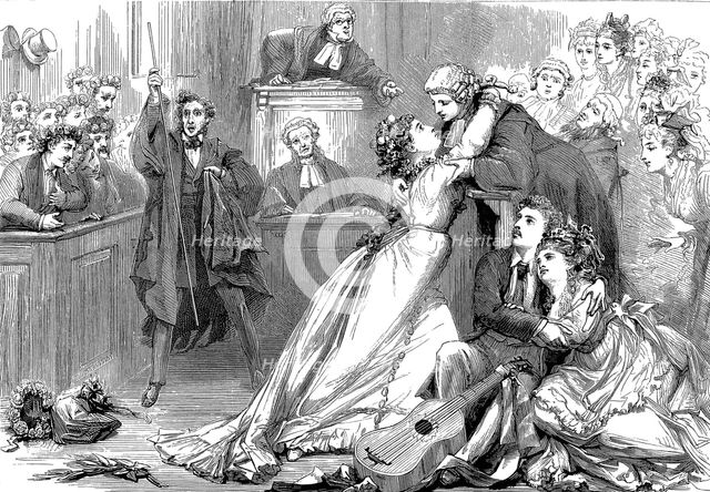 A scene from 'Trial by Jury', 1875. Artist: David Henry Friston