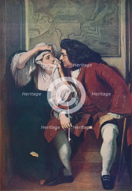 'A Scene from Tristram Shandy (‘Uncle Toby and the Widow Wadman’)', 1829–30, (c1915). Artist: Charles Robert Leslie.
