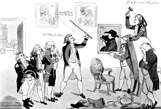 'A Scene in the School for Scandal', 1786. Artist: Unknown