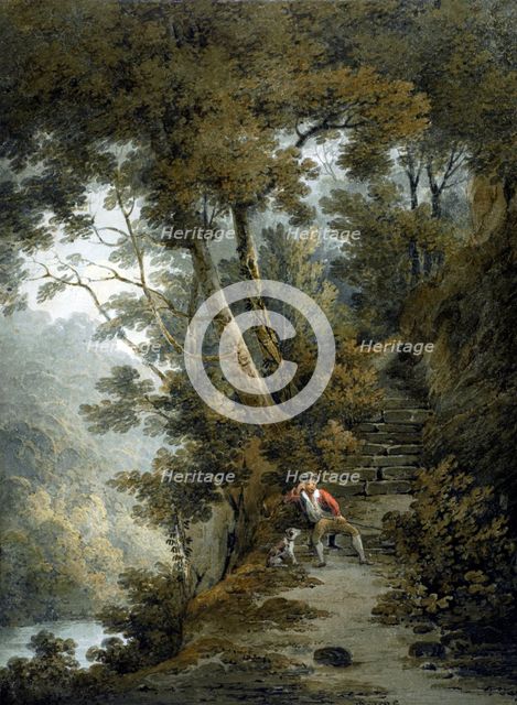 A scene in the woods at Bolton Abbey, Yorkshire,c 1800-1820. Creator: James Bourne.