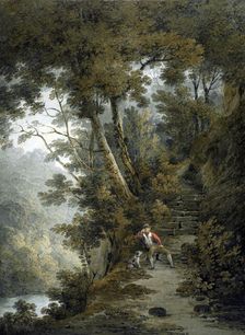 A scene in the woods at Bolton Abbey, Yorkshire,c 1800-1820. Creator: James Bourne