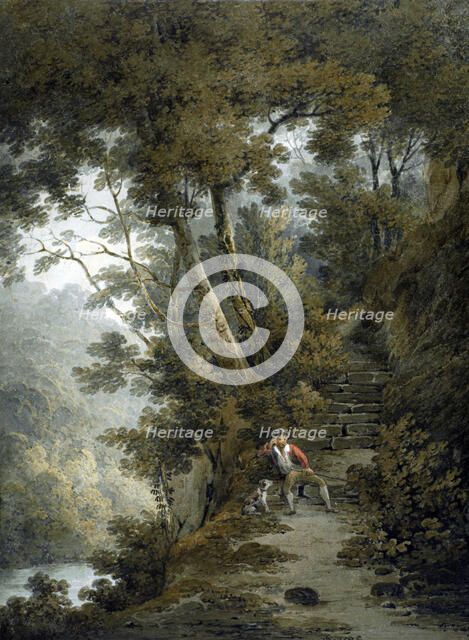 A scene in the woods at Bolton Abbey, Yorkshire,c 1800-1820. Creator: James Bourne.