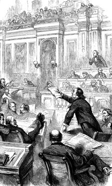 A scene in the US House of Representatives, Washington DC, USA, c1860s (c1880)