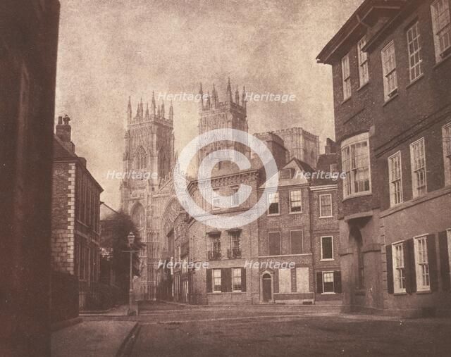 A Scene in York: York Minster from Lop Lane, 1845. Creator: William Henry Fox Talbot.