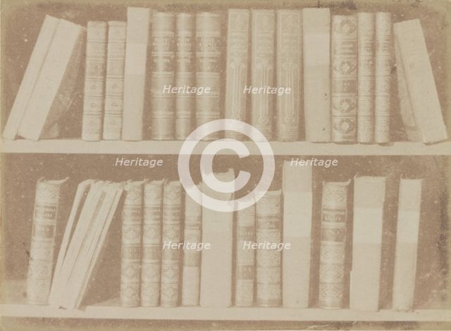 A Scene in a Library, before March 22, 1844. Creator: William Henry Fox Talbot.