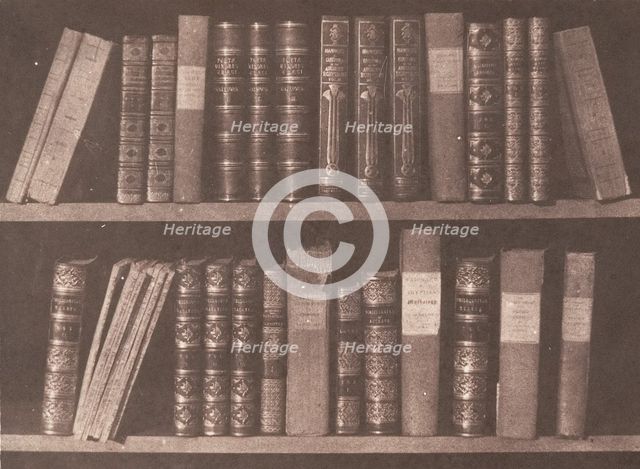 A Scene in a Library, before March 22, 1844. Creator: William Henry Fox Talbot.