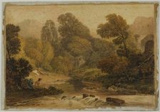 A Scene Near Lodore, Cumberland, 1818. Creator: Joshua Cristall