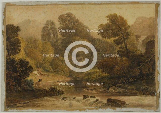 A Scene Near Lodore, Cumberland, 1818. Creator: Joshua Cristall.