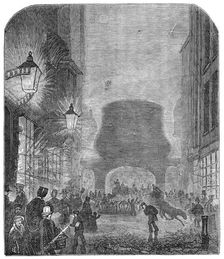 A scene near Temple Bar, during the fog, 1844. Creator: Unknown