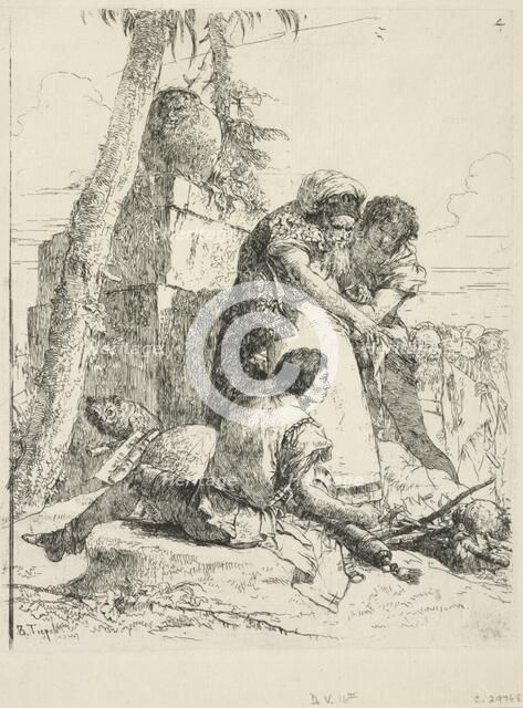 A scene of witchcraft. Plate 4 from: Scherzi di Fantasia (Sktches of Fantasy), 1743-50. Creator: Giovanni Battista Tiepolo.