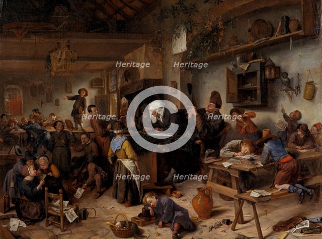 A School for Boys and Girls, c1670. Creator: Steen, Jan Havicksz (1626-1679).