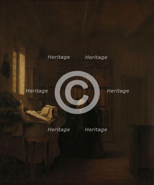 A Scholar in his Study, 1635-1656. Creator: Salomon Koninck.