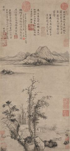 A Scholar's Retreat amid Autumn Trees, Ming dynasty (1368-1644). Creator: Wang Fu (Chinese, 1362-1416)