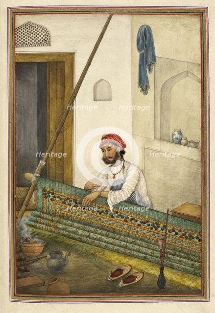 A screen-maker, possibly of the Dumna caste, 1825. Creator: Anon.