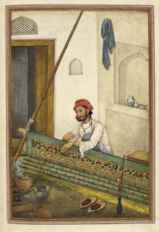 A screen-maker, possibly of the Dumna caste, 1825. Creator: Anon