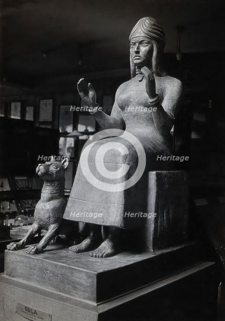 A sculpture of Gula, Mesopotamian deity of healing: side view, c1910s. Creator: Unknown.