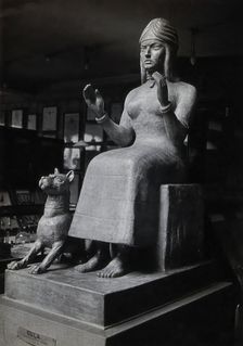 A sculpture of Gula, Mesopotamian deity of healing: side view, c1910s. Creator: Unknown