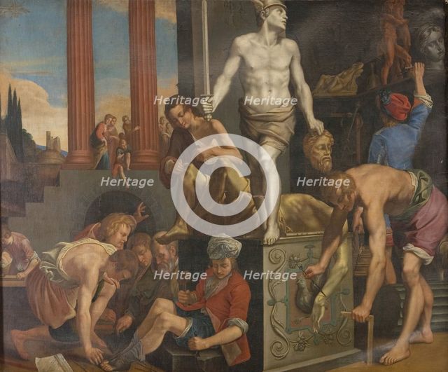A Sculptor's Studio, 1618-1639. Creator: Reinhold Timm.