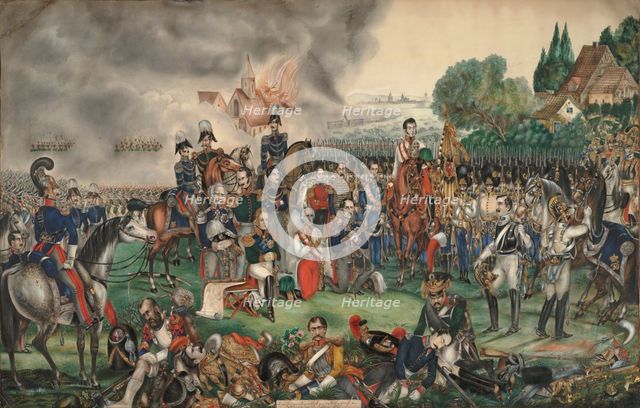 A Sacred Moment after the Battle of the Nations on October 18, 1813. Artist: Anonymous 