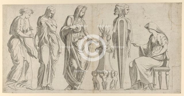 A Sacrifice, 1540-56. Creator: Leon Davent.