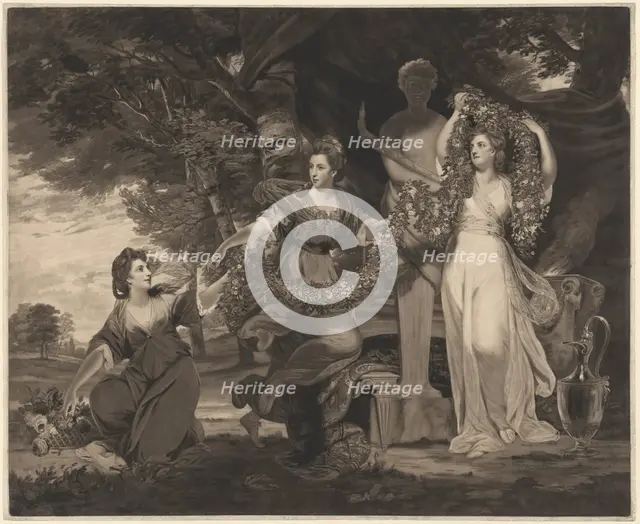 A Sacrifice to Hymen (Three Daughters of Sir William Montgomery), 1776. Creator: Thomas Watson.