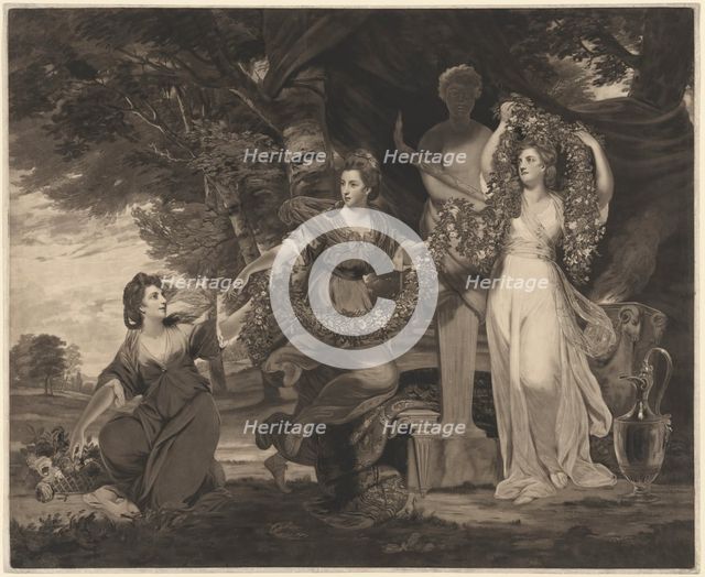 A Sacrifice to Hymen (Three Daughters of Sir William Montgomery), 1776. Creator: Thomas Watson.