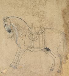 A Saddled Horse, c. 1750. Creator: Unknown