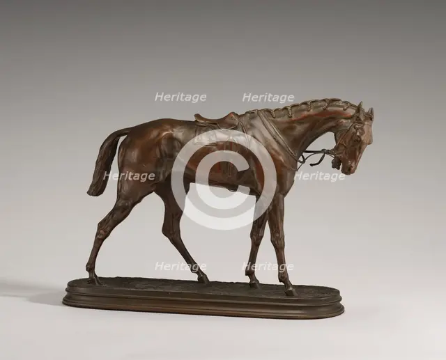A Saddled Racehorse, model c. 1860s. Creator: Pierre-Jules Mene.