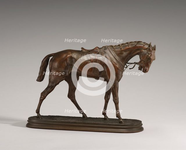 A Saddled Racehorse, model c. 1860s. Creator: Pierre-Jules Mene.