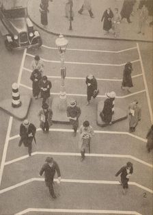 A Safety Lane opposite Charing Cross Station c1934, (1935)