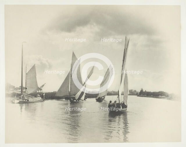 A Sailing Match at Horning, 1885, printed 1886. Creator: Peter Henry Emerson.