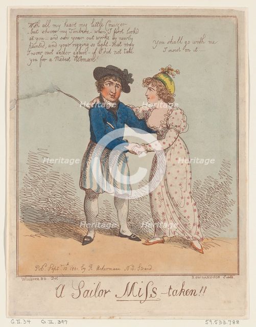 A Sailor Miss-taken!!, September 12, 1801., September 12, 1801. Creator: Thomas Rowlandson.
