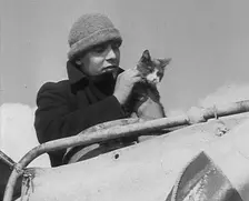 A Sailor With a Cat, 1943. Creator: British Pathe Ltd