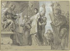 A saint defends himself before the Roman Senate, 1675. Creator: Erasmus Quellinus