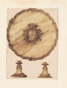A Salver and an Openwork Base, 1755/1760. Creator: Luigi Valadier