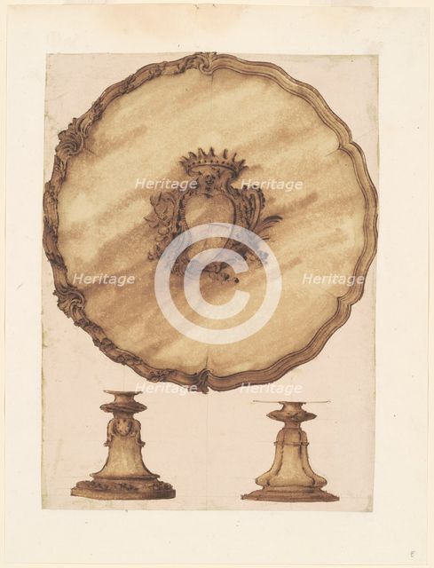 A Salver and an Openwork Base, 1755/1760. Creator: Luigi Valadier.