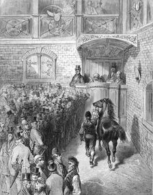 A Sale at Tattersall's 1872. Creator: Gustave Doré